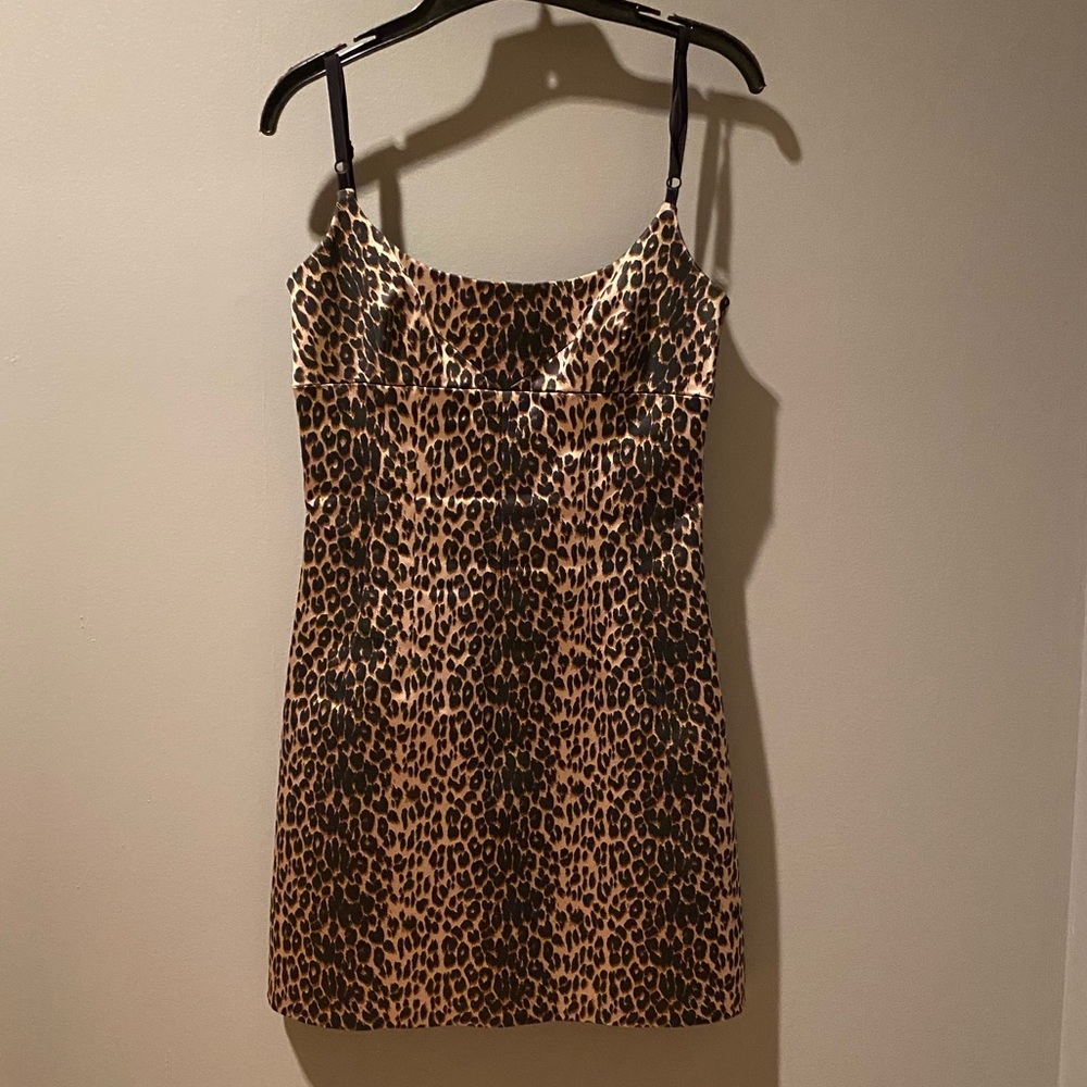 Leopard Leather Dress